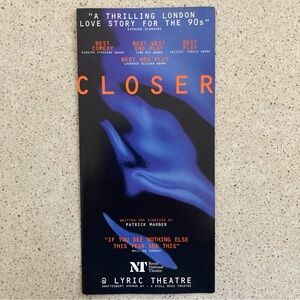 Color Flyer Closer 8”X4 Liza Walker Lloyd Owen Three Panels When Opened West End